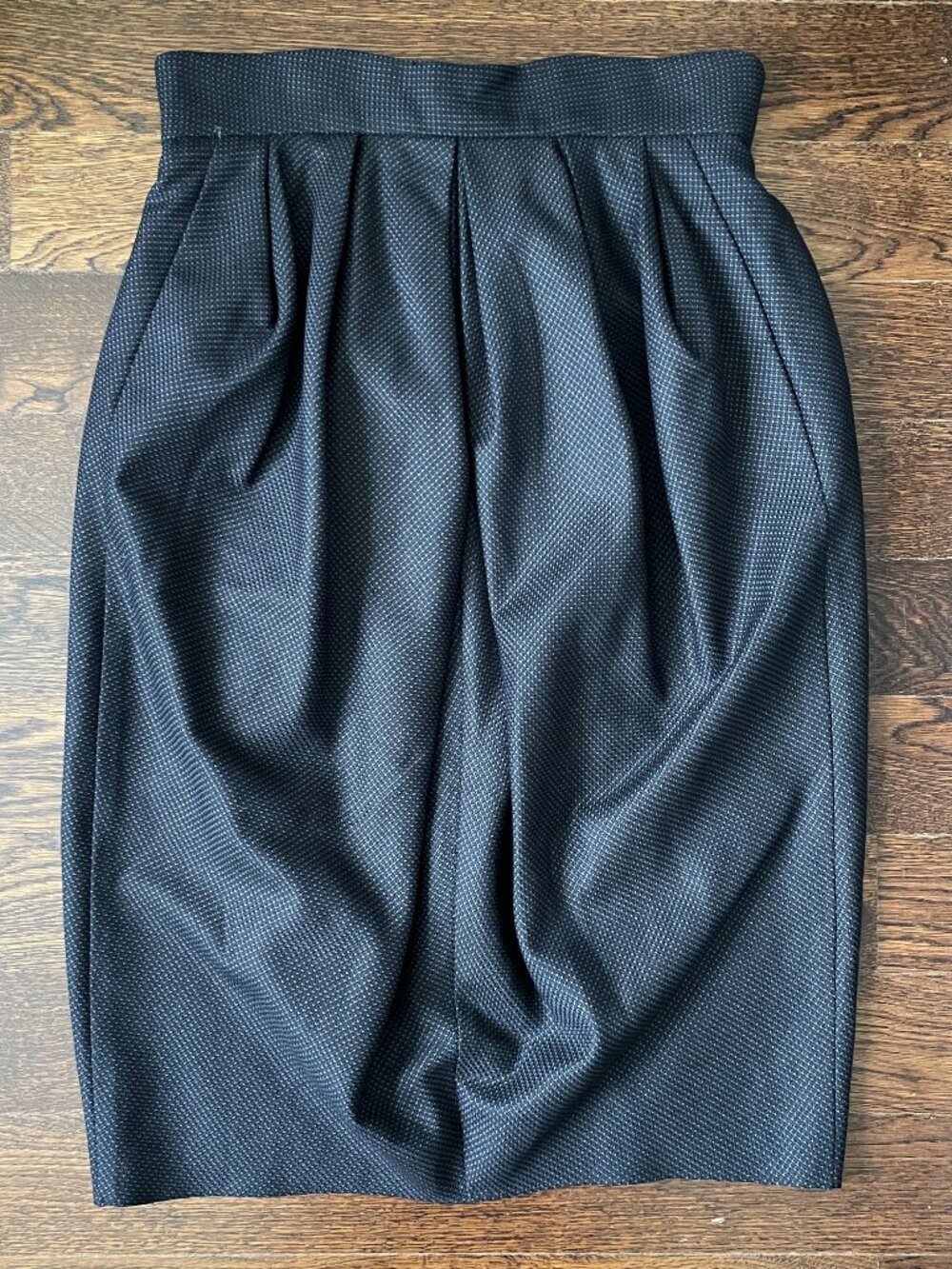 Designer Lined Skirt by David Szeto Paris-Silk/Wool Blend-Sz 42(US8)